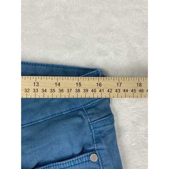 Seven 7 Womens‎ Mid Rise Ankle Skinny Blue Jeans Raw Hem Size 14 - Picture 6 of 16